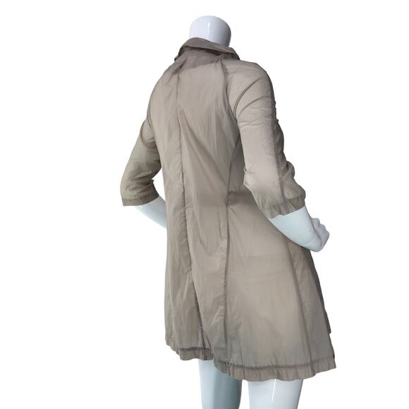 12 One Womens Size M Sheer Parachute Jacket Beige Snap Front Art to Wear Piece - Picture 9 of 16